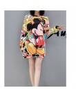 2019 nowa wiosna jesień cute cartoon wydrukowano duży rozmiar średniej długości płaszcz moda damska hedging casual fashion bluza