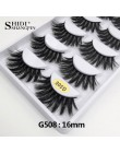 5 Pairs naturalne długie rzęsy makijaż sztuczne rzęsy pełny pasek rzęsy rzęsy z norek grube 3d rzęsy z norek maquillaje faux cil