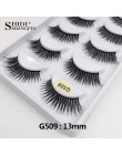 5 Pairs naturalne długie rzęsy makijaż sztuczne rzęsy pełny pasek rzęsy rzęsy z norek grube 3d rzęsy z norek maquillaje faux cil