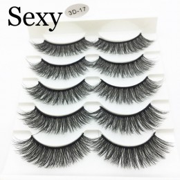 LTWEGO 5 pairs faux 3d rzęsy z norek puszyste delikatne sztuczne rzęsy naturalne długie przedłużanie rzęs makijaż handmade fałsz