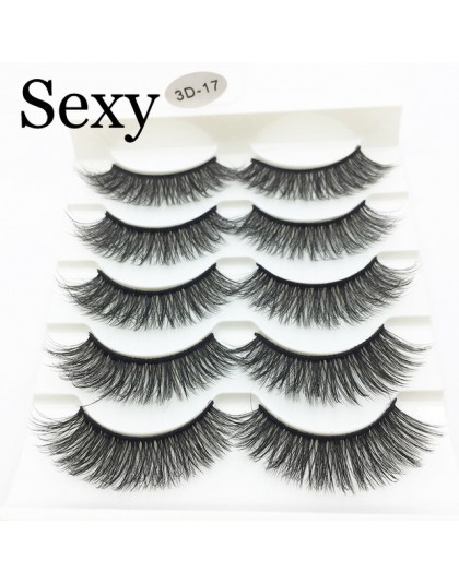 LTWEGO 5 pairs faux 3d rzęsy z norek puszyste delikatne sztuczne rzęsy naturalne długie przedłużanie rzęs makijaż handmade fałsz