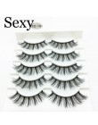 LTWEGO 5 pairs faux 3d rzęsy z norek puszyste delikatne sztuczne rzęsy naturalne długie przedłużanie rzęs makijaż handmade fałsz
