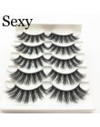 LTWEGO 5 pairs faux 3d rzęsy z norek puszyste delikatne sztuczne rzęsy naturalne długie przedłużanie rzęs makijaż handmade fałsz
