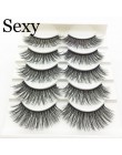 LTWEGO 5 pairs faux 3d rzęsy z norek puszyste delikatne sztuczne rzęsy naturalne długie przedłużanie rzęs makijaż handmade fałsz