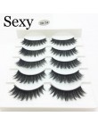 LTWEGO 5 pairs faux 3d rzęsy z norek puszyste delikatne sztuczne rzęsy naturalne długie przedłużanie rzęs makijaż handmade fałsz