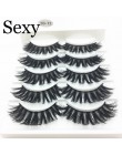 LTWEGO 5 pairs faux 3d rzęsy z norek puszyste delikatne sztuczne rzęsy naturalne długie przedłużanie rzęs makijaż handmade fałsz
