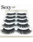 LTWEGO 5 pairs faux 3d rzęsy z norek puszyste delikatne sztuczne rzęsy naturalne długie przedłużanie rzęs makijaż handmade fałsz