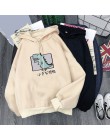 Wiosna jesień bluza damska typu harajuku z kapturem z długim rękawem bluzy damskie dinozaur polar z nadrukami bluza z kapturem S