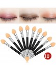 Gorąca sprzedaż 10 sztuk makijaż dwustronny cień do powiek Eyeliner Brush gąbka do aplikacji kosmetyczny pędzel do cieni do powi