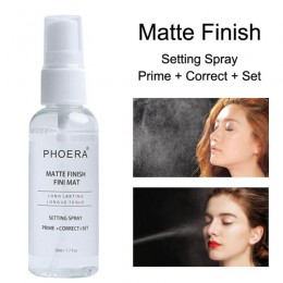 PHOERA 50ml Spray utrwalający makijaż nawilżający długotrwały podkład utrwalający matowy wykończenie ustawienie Spray kosmetyczn