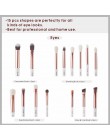 Jessup biała perła/różowe złoto profesjonalny zestaw pędzli do makijażu narzędzia pędzle do makijażu zestaw eyeliner Shader natu