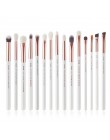 Jessup biała perła/różowe złoto profesjonalny zestaw pędzli do makijażu narzędzia pędzle do makijażu zestaw eyeliner Shader natu