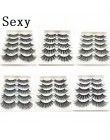 5 pairs 3d mink włosów sztuczne rzęsy naturalne długie rzęsy Wispy makijaż rozszerzenie narzędzia sexy rzęsy z norek oczy lash c