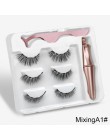 3 Pairs magnetyczne rzęsy naturalne długie magnetyczne Eyeliner i magnetyczne sztuczne rzęsy i pinceta zestaw zestaw do makijażu
