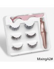 3 Pairs magnetyczne rzęsy naturalne długie magnetyczne Eyeliner i magnetyczne sztuczne rzęsy i pinceta zestaw zestaw do makijażu