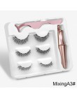 3 Pairs magnetyczne rzęsy naturalne długie magnetyczne Eyeliner i magnetyczne sztuczne rzęsy i pinceta zestaw zestaw do makijażu