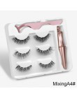 3 Pairs magnetyczne rzęsy naturalne długie magnetyczne Eyeliner i magnetyczne sztuczne rzęsy i pinceta zestaw zestaw do makijażu