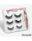 3 Pairs magnetyczne rzęsy naturalne długie magnetyczne Eyeliner i magnetyczne sztuczne rzęsy i pinceta zestaw zestaw do makijażu