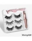 3 Pairs magnetyczne rzęsy naturalne długie magnetyczne Eyeliner i magnetyczne sztuczne rzęsy i pinceta zestaw zestaw do makijażu