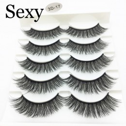 5 pairs 3d mink włosów sztuczne rzęsy naturalne długie rzęsy Wispy makijaż rozszerzenie narzędzia sexy rzęsy z norek oczy lash c