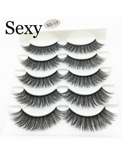 5 pairs 3d mink włosów sztuczne rzęsy naturalne długie rzęsy Wispy makijaż rozszerzenie narzędzia sexy rzęsy z norek oczy lash c