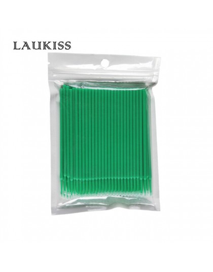 100 sztuk/partia Micro szczotki przedłużanie rzęs klej do rzęs szczotki Lint Free Make Up jednorazowe aplikatory kije narzędzia 