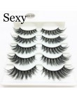 5 pairs 3d mink włosów sztuczne rzęsy naturalne długie rzęsy Wispy makijaż rozszerzenie narzędzia sexy rzęsy z norek oczy lash c