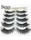 5 pairs 3d mink włosów sztuczne rzęsy naturalne długie rzęsy Wispy makijaż rozszerzenie narzędzia sexy rzęsy z norek oczy lash c