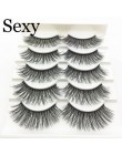 5 pairs 3d mink włosów sztuczne rzęsy naturalne długie rzęsy Wispy makijaż rozszerzenie narzędzia sexy rzęsy z norek oczy lash c