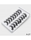 SEXYSHEEP 8 pairs 3D rzęsy z norek naturalne sztuczne rzęsy dramatyczna objętość sztuczne rzęsy makijaż przedłużanie rzęs rzęsy 