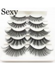 5 pairs 3d mink włosów sztuczne rzęsy naturalne długie rzęsy Wispy makijaż rozszerzenie narzędzia sexy rzęsy z norek oczy lash c