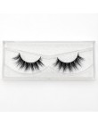 Visofree 3D rzęsy z norek przedłużanie rzęs 100% Handmade gruba objętość długa sztuczna rzęsa makijaż Giltter pakowanie 1 para D