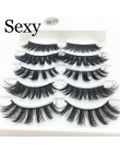 5 pairs 3d mink włosów sztuczne rzęsy naturalne długie rzęsy Wispy makijaż rozszerzenie narzędzia sexy rzęsy z norek oczy lash c