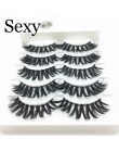 5 pairs 3d mink włosów sztuczne rzęsy naturalne długie rzęsy Wispy makijaż rozszerzenie narzędzia sexy rzęsy z norek oczy lash c