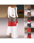 Kobiety Patchwork Sundress ZANZEA 2020 lato Maxi sukienka Kaftan Casual tunika bez rękawów Vestido kobieta 100% bawełna szata Pl