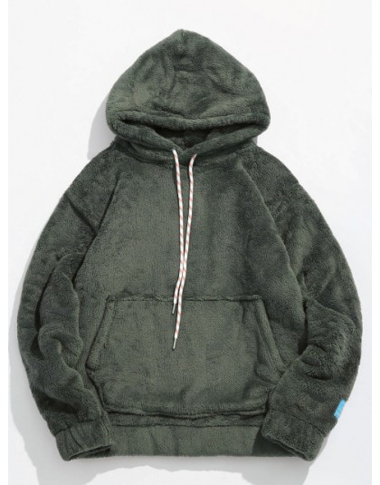 ZAFUL zimowe damskie bluzy z kapturem płaszcz solidna kieszeń puszyste męskie swetry z kieszenią w stylu streetwear bluza z kapt