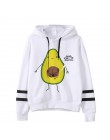 Avocado bluzy moda małe świeże 90s kobiety wegańskie Kawaii Cartoon Harajuku słodkie bluzy ciepłe kobiece Ullzang graficzne z ka