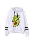 Avocado bluzy moda małe świeże 90s kobiety wegańskie Kawaii Cartoon Harajuku słodkie bluzy ciepłe kobiece Ullzang graficzne z ka