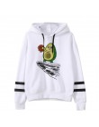 Avocado bluzy moda małe świeże 90s kobiety wegańskie Kawaii Cartoon Harajuku słodkie bluzy ciepłe kobiece Ullzang graficzne z ka