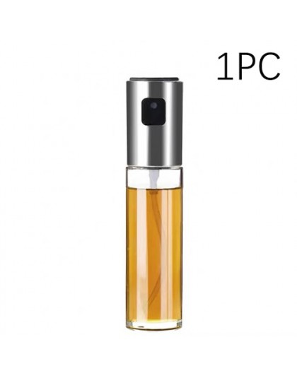Transparentne dozowniki do oleju oliwy czy octu z nasadką z sprayem funkcjonalne efektowne pomocne