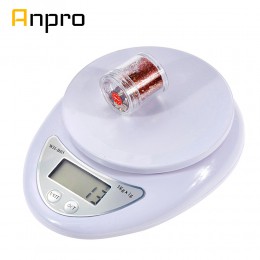 Anpro 5kg/1g 1kg/0.1g przenośny cyfrowy skala LED wagi elektroniczne pocztowy żywności pomiar waga kuchnia LED wagi elektroniczn