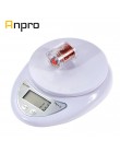 Anpro 5kg/1g 1kg/0.1g przenośny cyfrowy skala LED wagi elektroniczne pocztowy żywności pomiar waga kuchnia LED wagi elektroniczn