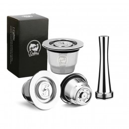 Kapsułka do Nespresso wielokrotnego użytku Inox 2 w 1 zastosowanie wielokrotnego napełniania kapsułka Crema Espresso wielokrotne