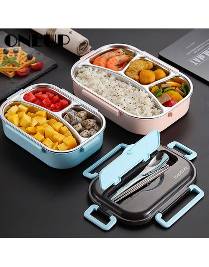 ONEUP Portable 304 pudełko na lunch ze stali nierdzewnej 2020 nowy gorący styl japoński pojemnik na pojemnik bento kuchnia szcze