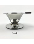 Filtr do kawy wielokrotnego użytku uchwyt ze stali nierdzewnej siatka metalowa lejek kosze Drif filtry do kawy kroplówki v60 fil