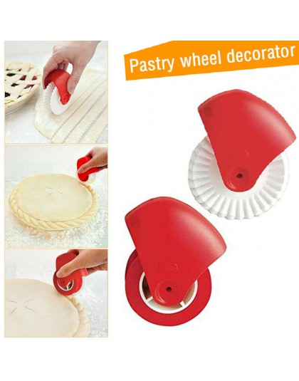 Kuchnia Pizza ciasto krata Cutter ciasto Pie Decor Cutter plastikowy krążek Roller do pizzy ciasto spód kruchego ciasta foremka 