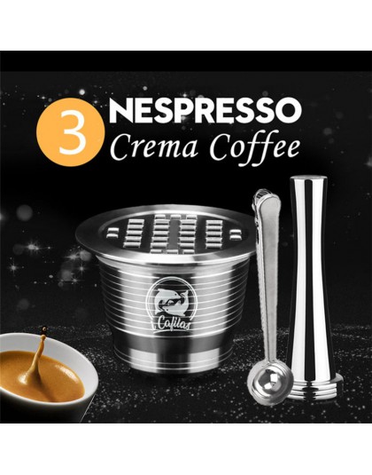 ICafilas stal nierdzewna wielokrotnego użytku do kapsułki Nespresso z prasą młynek do kawy ze stali nierdzewnej sabotaż ekspres 
