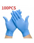 100 sztuk czarny niebieski jednorazowe rękawice lateksowe na sprzątanie domu nitryl/jedzenie/guma/rękawice ogrodowe uniwersalne 