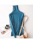 Tangada zima moda kobiety jednokolorowy golf sweter kobiet z długim rękawem elegancki, szykowny damskie swetry sweter pull femme