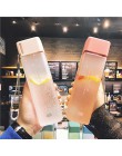500ml śliczne nowe kwadratowe mleko do herbaty owoce kubek wody do butelki na wodę napój z liny przezroczysty Sport koreański st